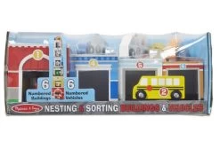 Melissa & Doug Nesting & Sorting Buildings & Vehicles