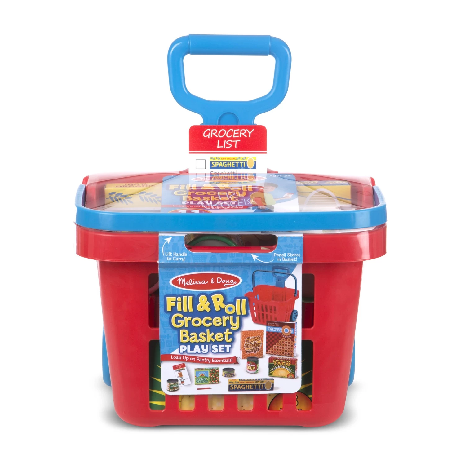Melissa & Doug Fill & Roll Grocery Basket Play Set