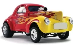 Acme 1/18 1941 Willys Gasser - Red With Flames