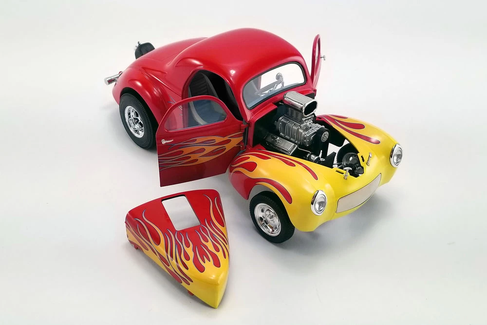 Acme 1/18 1941 Willys Gasser - Red With Flames - Image 3