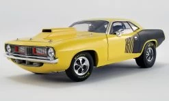 Acme 1/18 1972 Plymouth Drag Cuda Yellow/Black