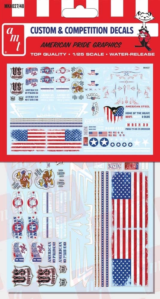 AMT 1/25 American Pride Graphics Custom Decals