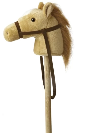 37" Giddy Up Stick Pony Beige