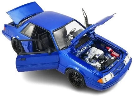 1/18 1990 Ford Mustang LX Street Fighter Blue - Image 2