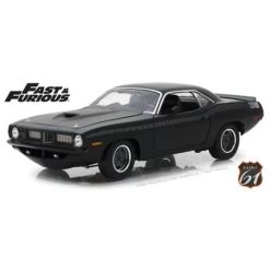 1/18 Letty's Custom Plymouth Barracuda Matt Black From "Fast And Furious Fast 7"