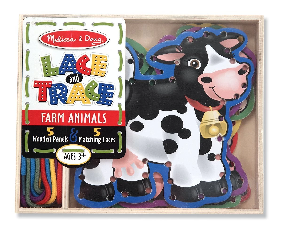 Melissa & Doug Lace & Trace - Farm Animals