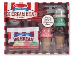 Melissa & Doug Scoop And Stack Ice Cream Cone Magnetic Pretend Play Set
