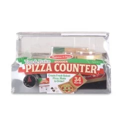 Melissa & Doug Top & Bake Pizza Counter - Wooden Play Food