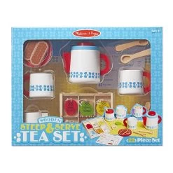 Melissa & Doug Wooden Steep & Serve Tea Set
