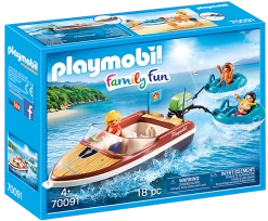 Playmobil Family Fun - Speedboat With Tube Riders
