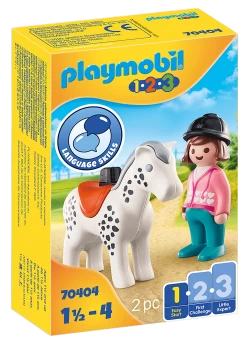 Playmobil 1 2 3 Rider With Horse