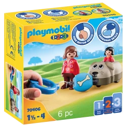 Playmobil 1 2 3 Dog Train Car