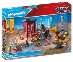 Playmobil City Action - Mini Excavator With Building Section