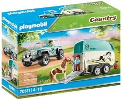 Playmobil Country Car With Pony Trailer