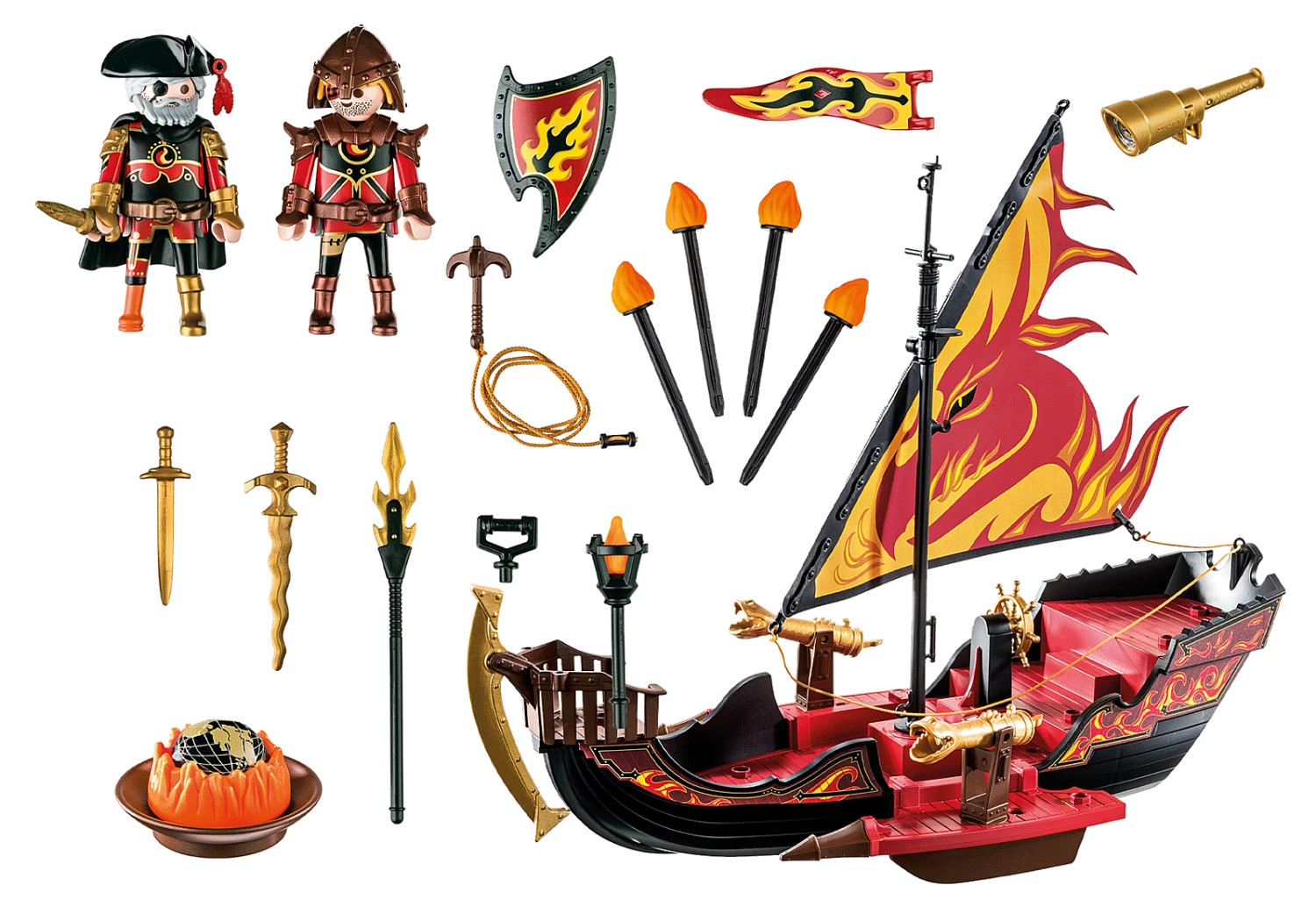 Playmobil Novelmore Burnham Raiders Fire Ship - Image 2