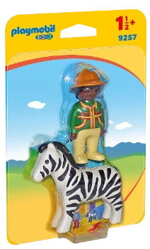 Playmobil 1.2.3. Ranger With Zebra