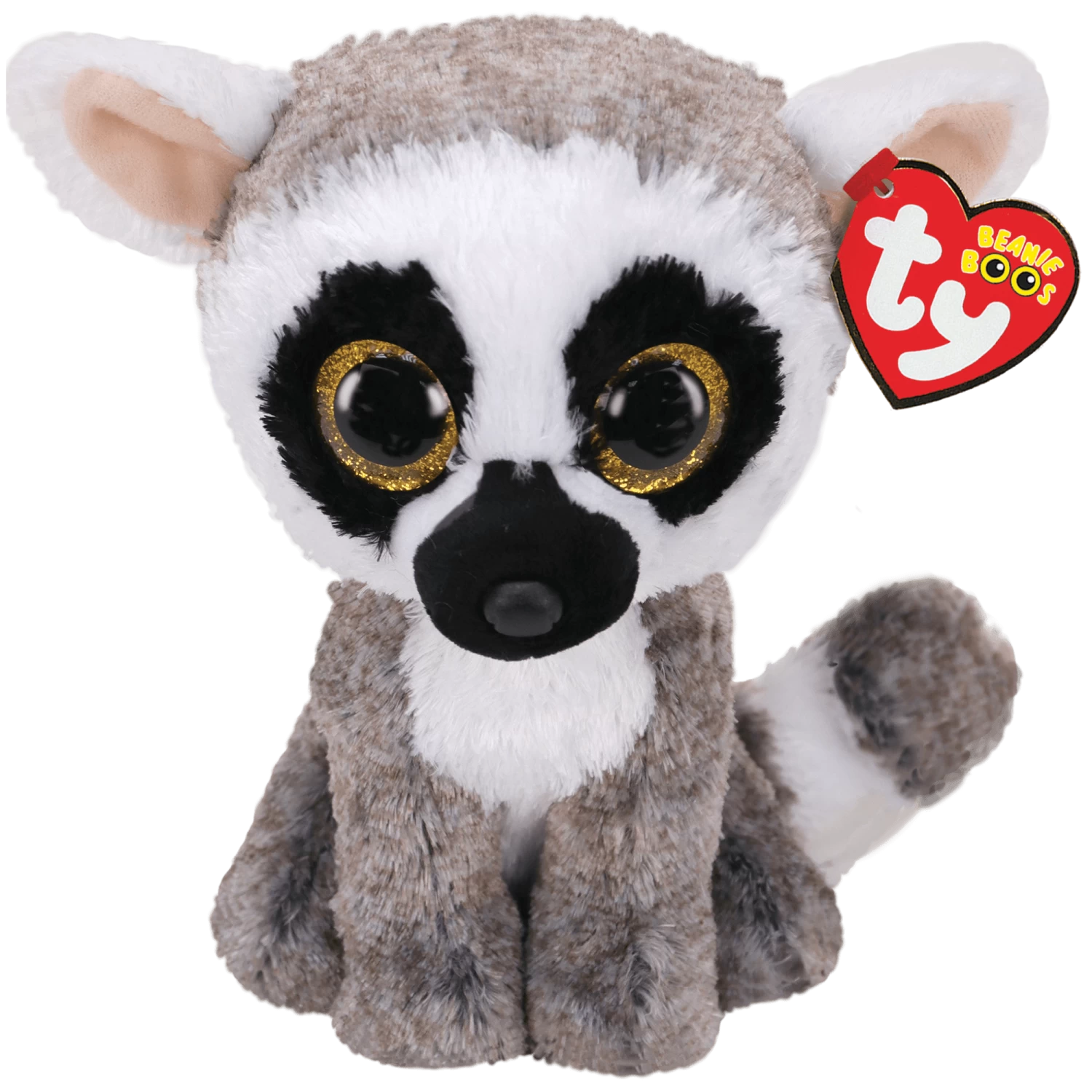 TY Linus - Grey And White Lemur - Beanie Boo