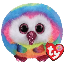 TY Owen - Multicolored Owl - Puffies