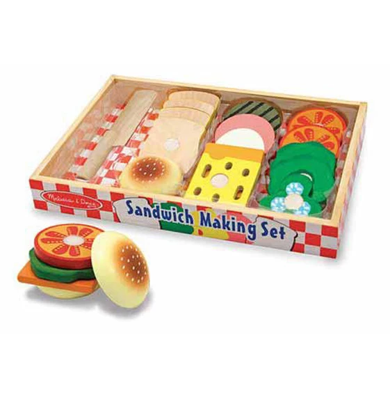Melissa & Doug Sandwich Making Set Wooden Play Food